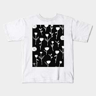 Floral Pattern Minimalistic: Subtle Flower Geometry Kids T-Shirt